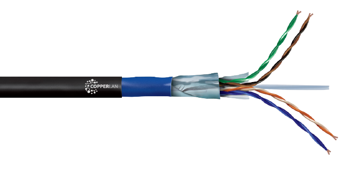 CAPA BLINDADO FTP CAT5E - PRETO -  BOBINA 1000 M | 1