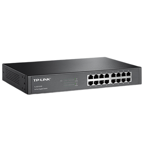 SWITCH 16 PORTAS GB-TL-SG1016D 16P/GIGA RACK 19" - TP-LINK (A) | 2