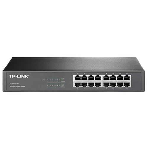 SWITCH 16 PORTAS GB-TL-SG1016D 16P/GIGA RACK 19" - TP-LINK (A) | 0