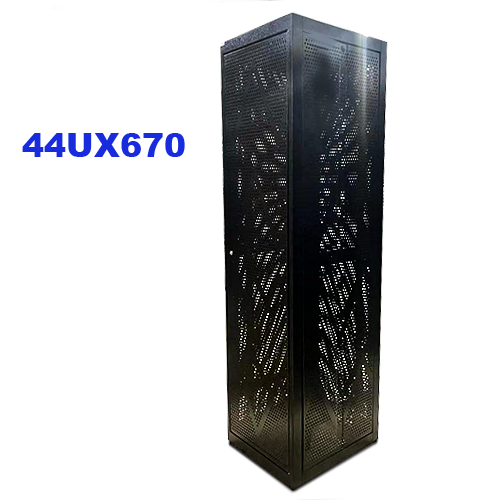 RACK MODULAR-44UX670MM PRETO TODO PERFURADO - SAWABOX Detalhes