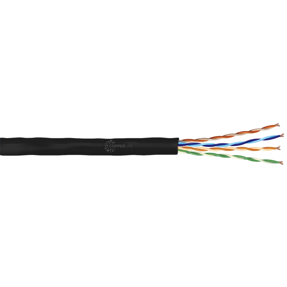 CABO LAN PURO COBRE 4PX24 AWG CAT.5E CAPA SIMPLES AZUL | 2