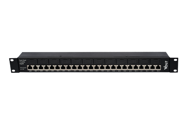 PATCH PANEL GIGABIT 12 PORTAS SNMP PORTAS VOLT Sawasul Distribuidora