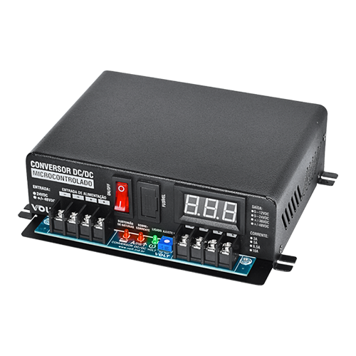 CONVERSOR ISOLADO 48V/5~24V/10A (AJUSTAVEL) VOLT | 0