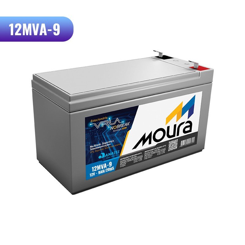 BATERIA VRLA 9AH-12MVA-9 - MOURA Detalhes