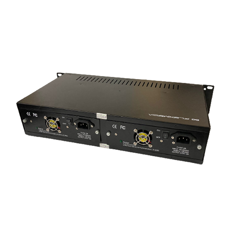 RACK PARA 14 CONVERSORES ETHERNET C/ FONTE REDUNDANTE - FLEX MIDIA | 1