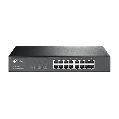 SWITCH 16 PORTAS GB TL-SG1016 16P/GIGA RACKMOUNT 19" - TP-LINK Detalhes