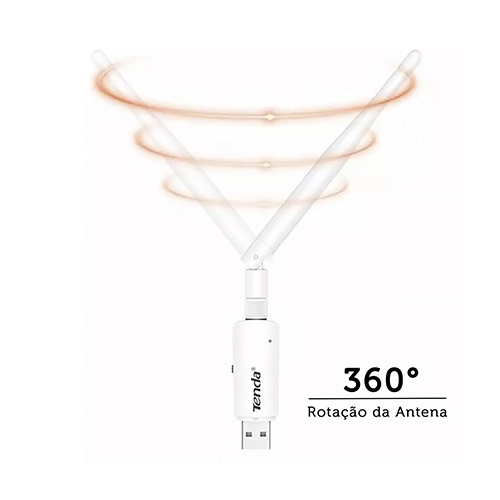 ADAPTADOR USB WIRELESS 801.11N 300MBPS COM ANTENA EXTERNA MODELO U1 TENDA | 2