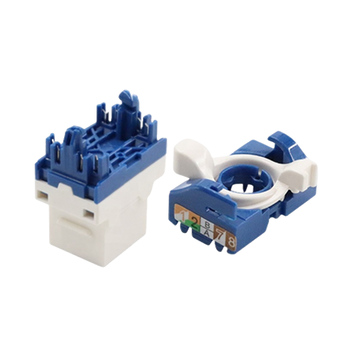 CONECTOR RJ45 FEMEA KEYSTONE SOHOLAN, CAT.6, PADRAO LEGRA, OEM AZUL CABLIX | 1