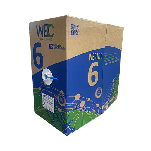CABO LAN 4PX24AWG CAT.6  U/UTP CM  INT AZUL (CX305MTS) WECLAN | 1