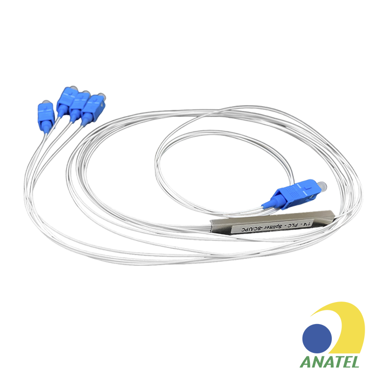 SPLITTER 1X4 PLC BALANCEADO CONECTORIZADO SC/UPC 0,9MM 1M COSP14U