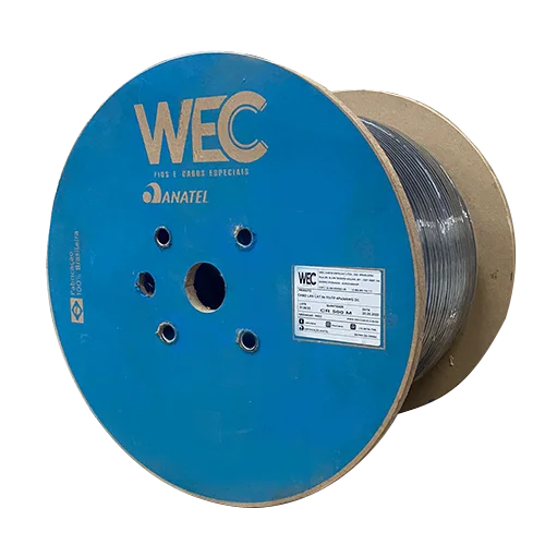 CABO LAN 4PX24AWG CAT.5E U/UTP DUPLA CAPA AS EXT PVC/PE (BOB.500M) WEC Detalhes