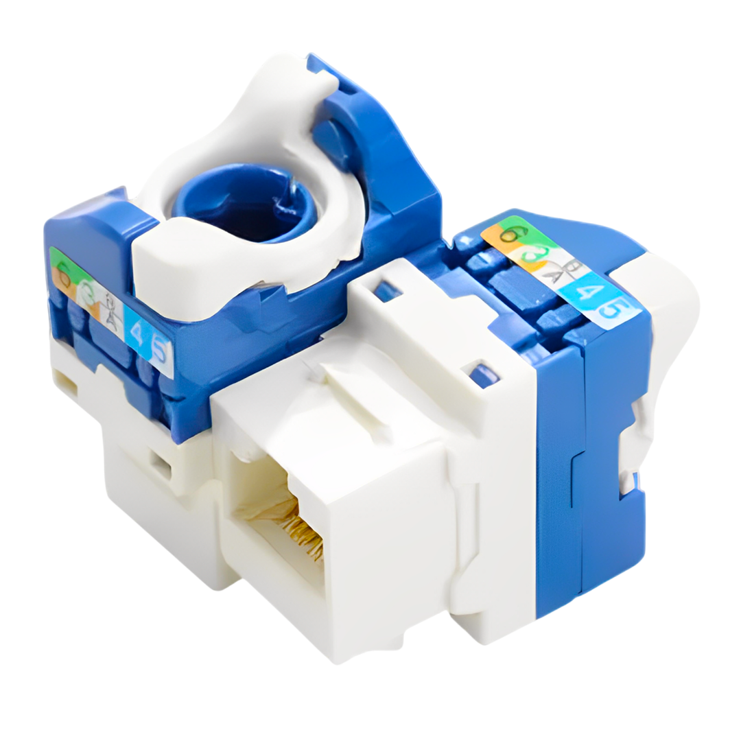 CONECTOR RJ45 FEMEA KEYSTONE SOHOLAN, CAT.6, PADRAO LEGRA, OEM AZUL CABLIX | 0