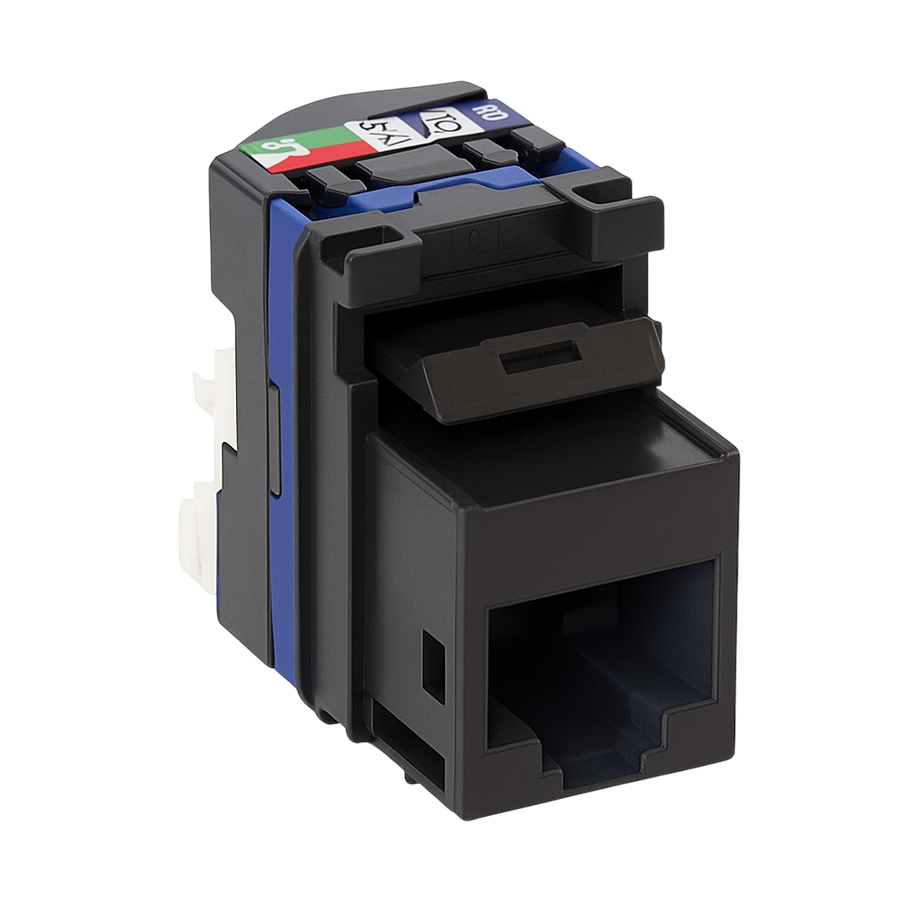 CONECTOR FEMEA RJ45 CAT5E KEYSTONE - PRETO LEGRAND - 33180 Detalhes