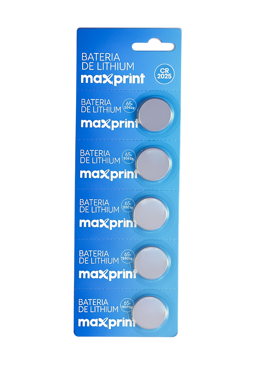 BATERIA LITHIUM-CR2025 3V BT C/ 5 - MAXPRINT | 0