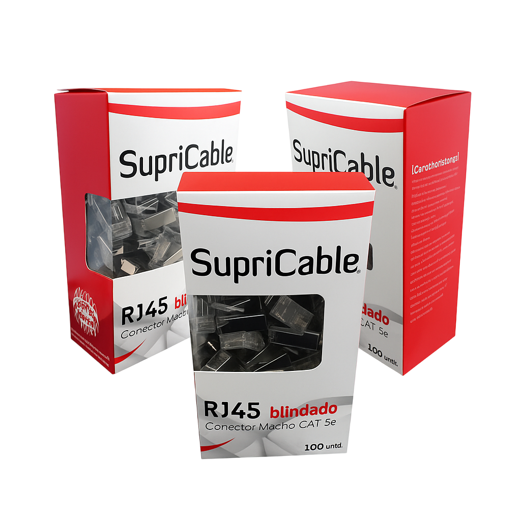 CONECTOR RJ45 BLINDADO (100 UND) | 0