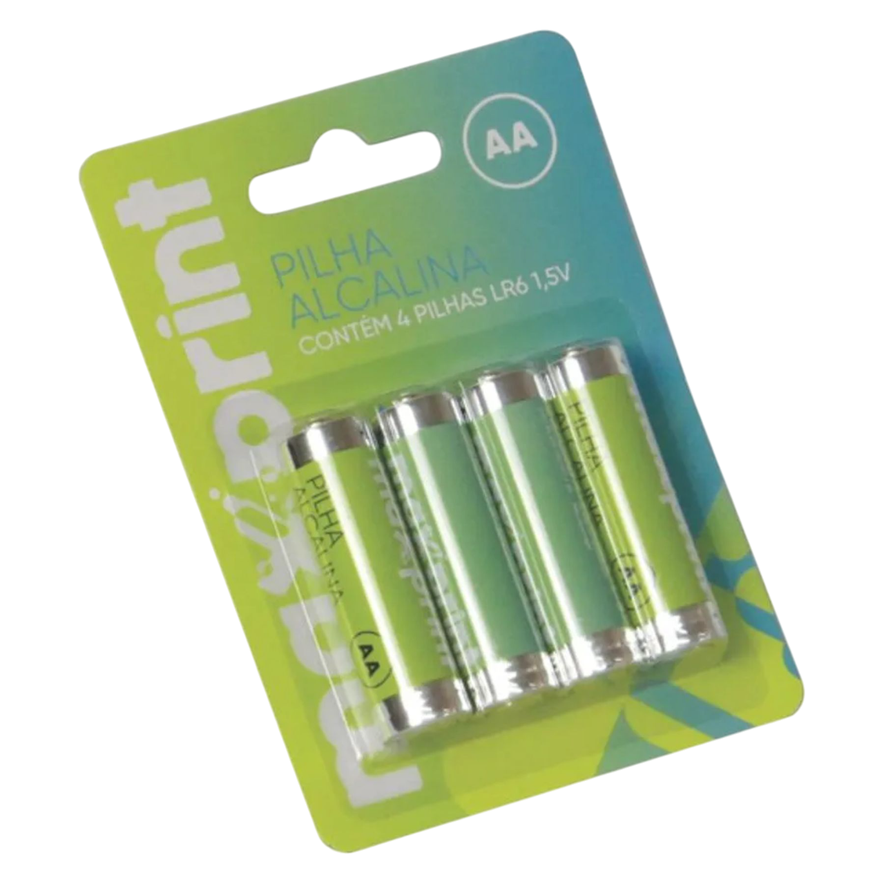 PILHA ALCALINA -AA PEQUENA 1,5V BT C/4 - MAXPRINT | 0