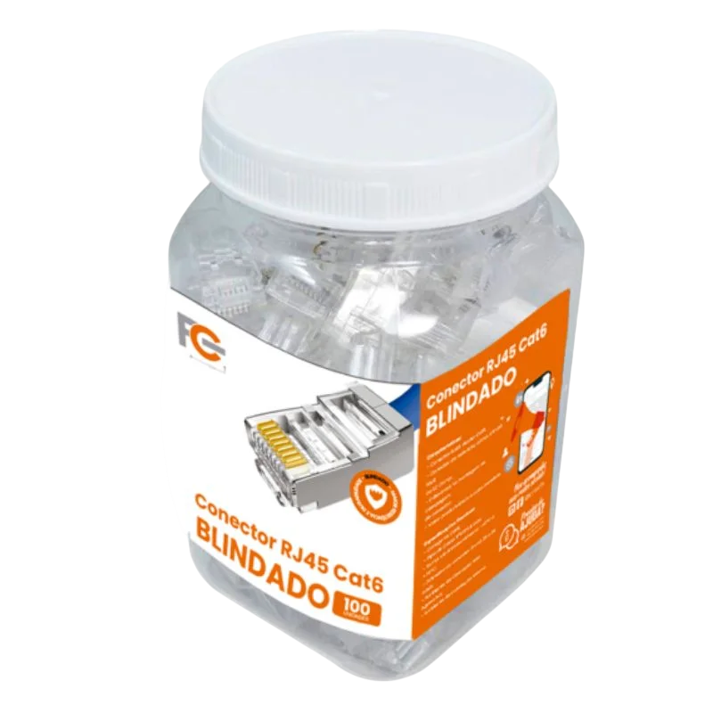 CONECTOR RJ45 CAT6 EZ/DNET BLINDADO FC | 2