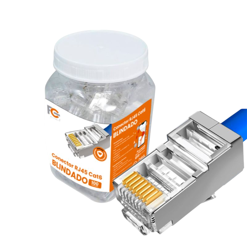 CONECTOR RJ45 CAT6 EZ/DNET BLINDADO FC | 0